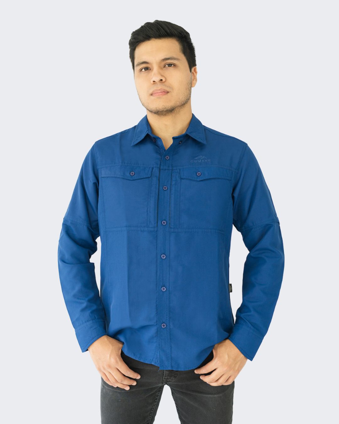 Camisa M/L Para Hombre | Azul