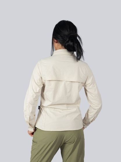 Camisa M/L Para Mujer | Blanco Humo