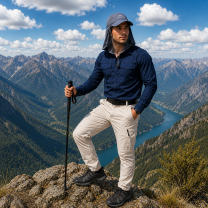 COMBO ESPECIAL DÍA DEL PADRE | Camisa M/L + Pantalón Desmontable + Gorro Cumbre + Correa Nylon GRATIS!