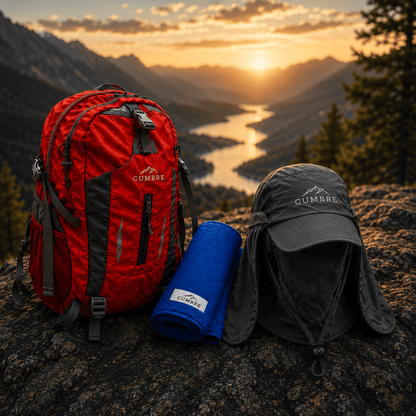 COMBO ESPECIAL DÍA DEL PADRE | Mochila Cumbre 40L + Gorro Cumbre + Toalla de Microfibra (80 x 160 cm)