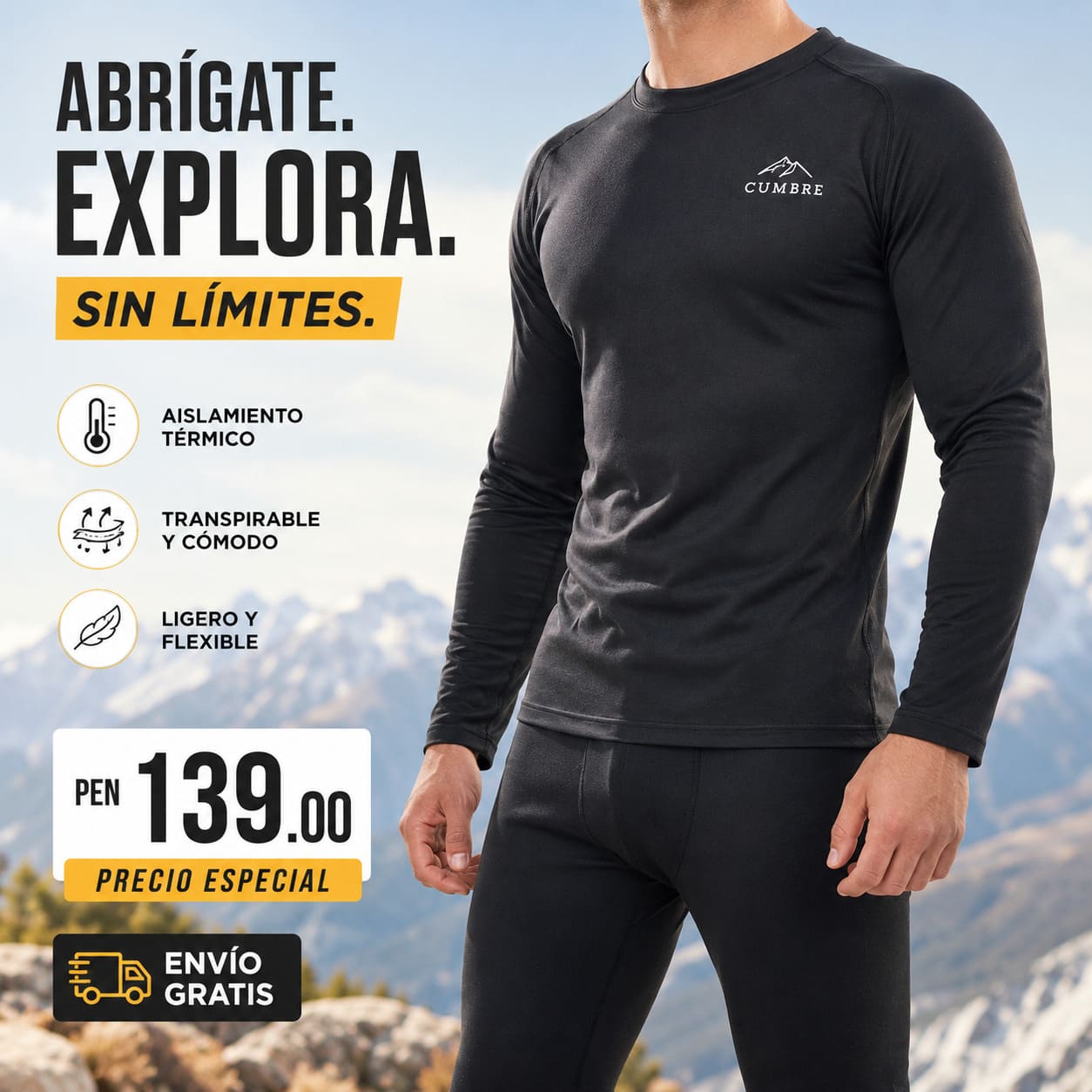 Conjunto Calentador Primera Capa Varón