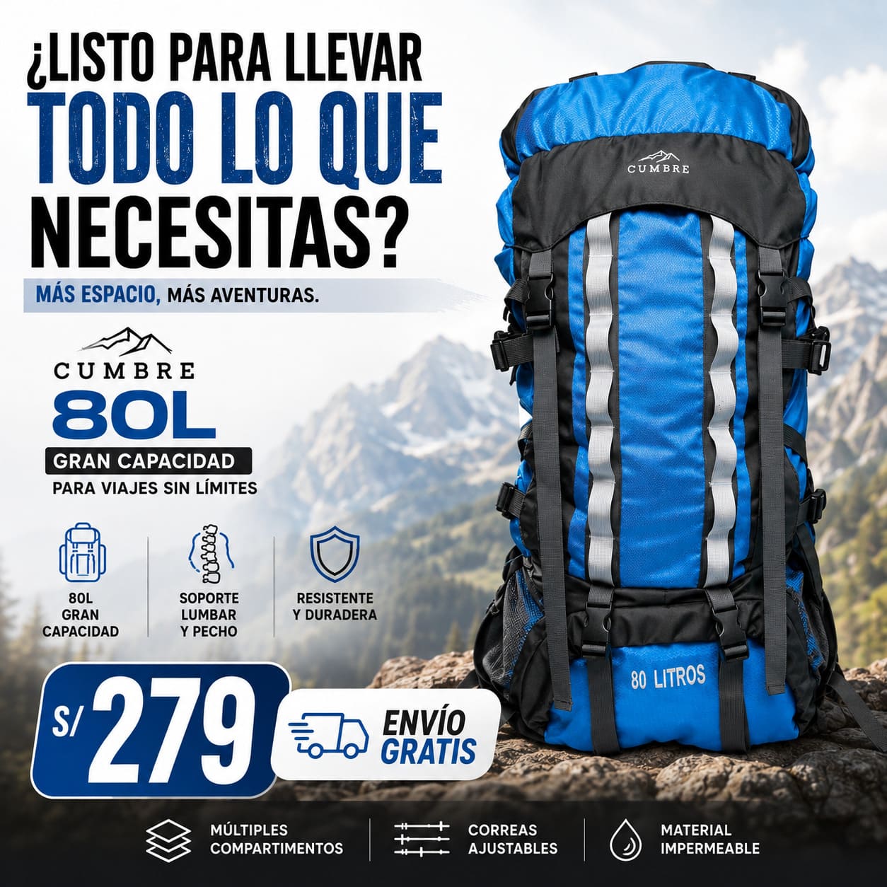Mochila 80L