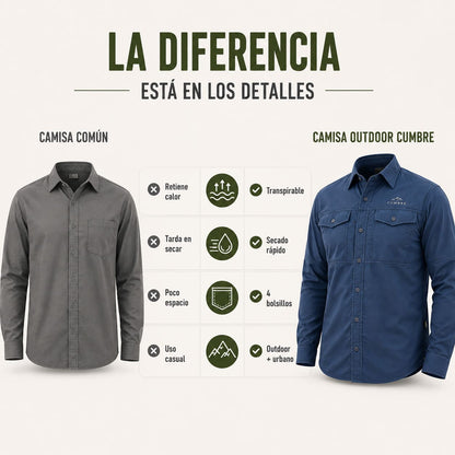 Camisa Outdoor Manga Larga Hombre