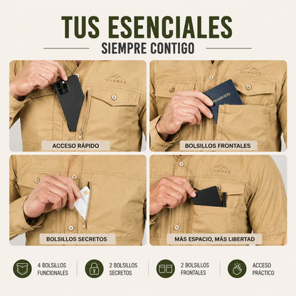 Camisa Outdoor Manga Larga Hombre
