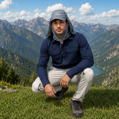 COMBO ESPECIAL DÍA DEL PADRE | Camisa M/L + Pantalón Desmontable + Gorro Cumbre + Correa Nylon GRATIS!