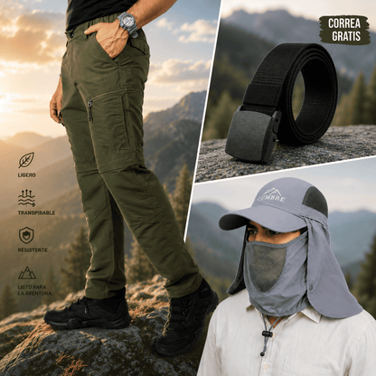 🎁 Combo Outdoor Día del Padre | Pantalón Desmontable + Gorro + Correa GRATIS