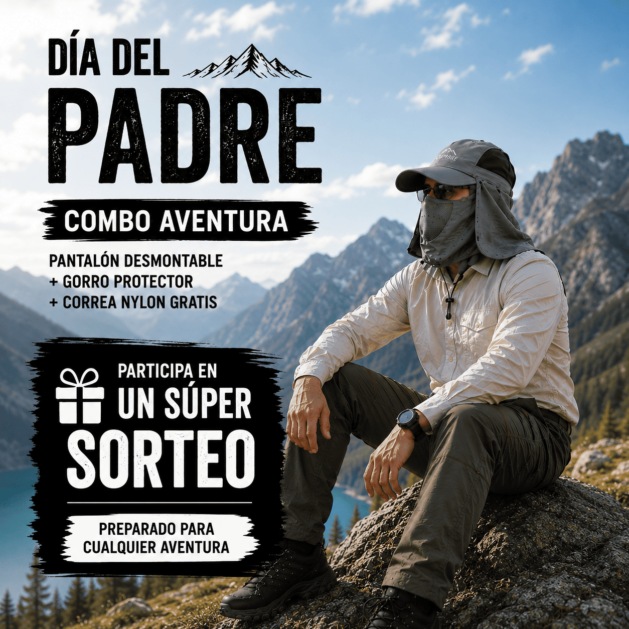 🎁 Combo Outdoor Día del Padre | Pantalón Desmontable + Gorro + Correa GRATIS