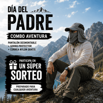 🎁 Combo Outdoor Día del Padre | Pantalón Desmontable + Gorro + Correa GRATIS