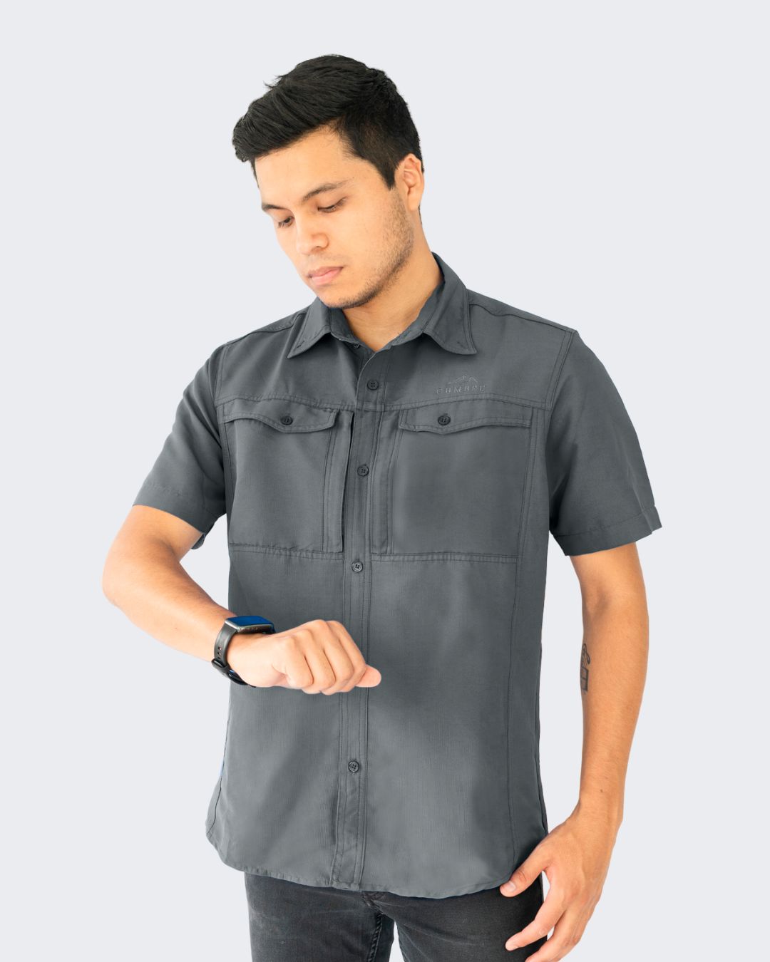 Camisa M/C Para Hombre | Gris