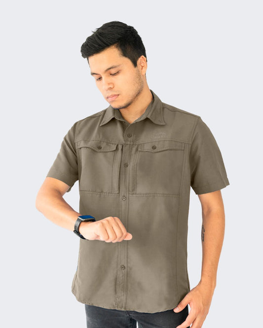 Camisa M/C Para Hombre | Olive haze