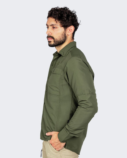 Camisa M/L Para Hombre | Verde